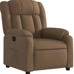 Outlet vidaXL Reclinerfåtölj tyg Brun