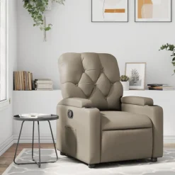 Clearance vidaXL Reclinerfåtölj konstläder Cappuccino