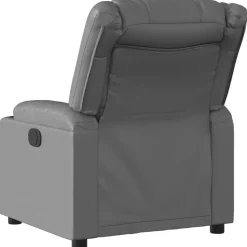 vidaXL Reclinerfåtölj grå konstläder