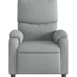 Best vidaXL Reclinerfåtölj tyg Ljusgrå