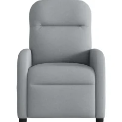 vidaXL Reclinerfåtölj ljusgrå tyg