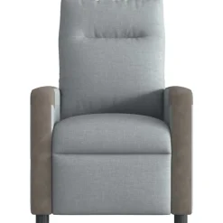 New vidaXL Reclinerfåtölj tyg Ljusgrå