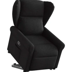 Hot vidaXL Reclinerfåtölj med uppresningshjälp tyg Svart