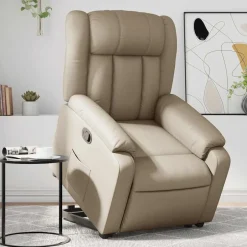 Sale vidaXL Reclinerfåtölj med uppresningshjälp konstläder Cappuccino