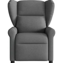vidaXL Reclinerfåtölj mörkgrå tyg