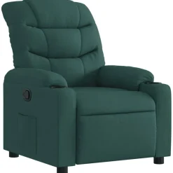 vidaXL Reclinerfåtölj mörkgrön tyg