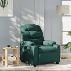 vidaXL Reclinerfåtölj mörkgrön tyg