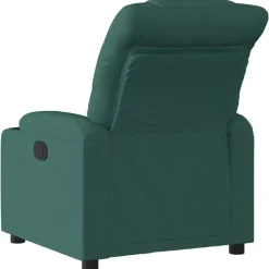 vidaXL Reclinerfåtölj mörkgrön tyg