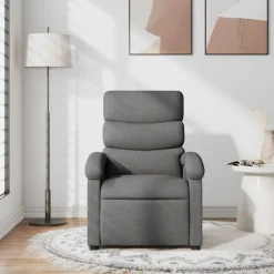 Outlet vidaXL Reclinerfåtölj tyg Mörkgrå