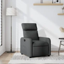 Online vidaXL Reclinerfåtölj tyg Mörkgrå