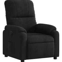 Online vidaXL Reclinerfåtölj mikrofibertyg Svart