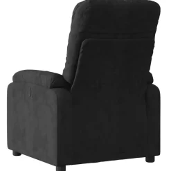 Online vidaXL Reclinerfåtölj mikrofibertyg Svart