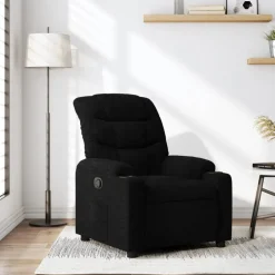 Hot vidaXL Reclinerfåtölj tyg Svart