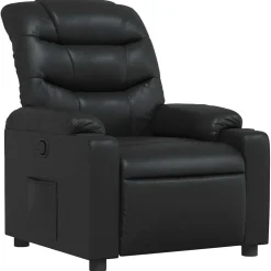 Hot vidaXL Reclinerfåtölj konstläder Svart