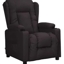 New vidaXL Reclinerfåtölj konstläder Svart