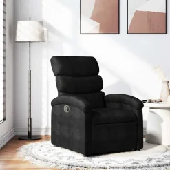 Discount vidaXL Reclinerfåtölj tyg Svart