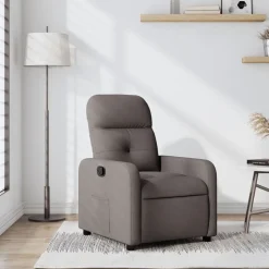 Best vidaXL Reclinerfåtölj tyg Taupe