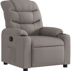 vidaXL Reclinerfåtölj taupe tyg