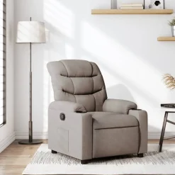 vidaXL Reclinerfåtölj taupe tyg