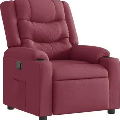 vidaXL Reclinerfåtölj vinröd tyg