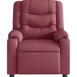 vidaXL Reclinerfåtölj vinröd tyg