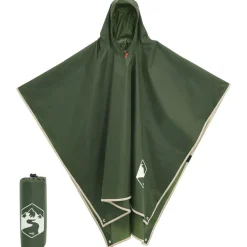 vidaXL Regnponcho med huva 2-i-1 223x145 cm Grön