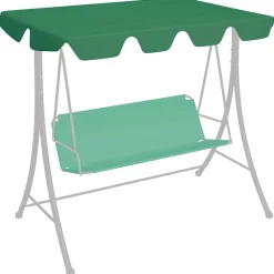 New vidaXL Reservtak för hammock 188/168x145/110 cm Grön