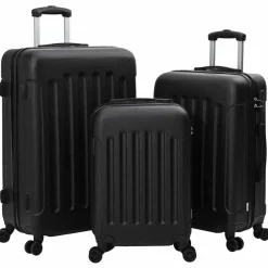 Sale vidaXL Resväska med lås 3 pcs 50 x 31 x 78 cm ABS Plast Svart