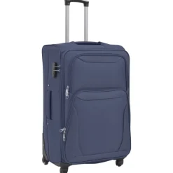 Sale vidaXL Resväskor 3 st soft case Marinblå