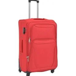 Outlet vidaXL Resväskor 3 st soft case Röd