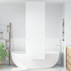 Hot vidaXL Rullgardin för dusch 60x240 cm tyg bredd 56 cm Vit