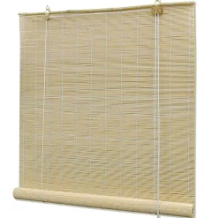 Discount vidaXL Rullgardin naturlig bambu 80 x 160 cm Naturfärg