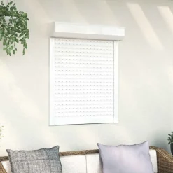 vidaXL Rulljalusi Vit 70 x 100 cm Aluminium och polyuretan