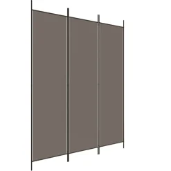 vidaXL Rumsavdelare 3 paneler antracit 150x220 cm tyg