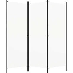 vidaXL Rumsavdelare 3 paneler vit 150x180 cm