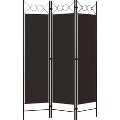 Best vidaXL Rumsavdelare 3 paneler 120x180 cm Brun