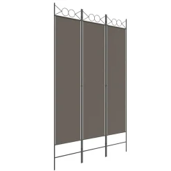 New vidaXL Rumsavdelare 3 paneler 120x200 cm tyg Antracit
