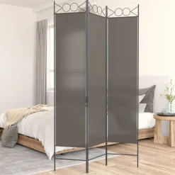 New vidaXL Rumsavdelare 3 paneler 120x200 cm tyg Antracit