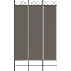 New vidaXL Rumsavdelare 3 paneler 120x200 cm tyg Antracit