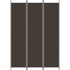 vidaXL Rumsavdelare 3 paneler 150x220 cm brun tyg