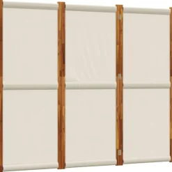 vidaXL Rumsavdelare 3 paneler ljusgrå 210x180 cm