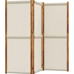 vidaXL Rumsavdelare 3 paneler ljusgrå 210x180 cm
