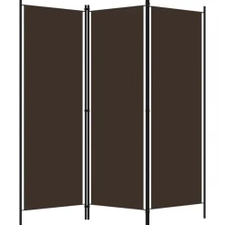 vidaXL Rumsavdelare 3 paneler brun 150x180 cm