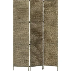 vidaXL Rumsavdelare 3 paneler vattenhyacint 116x160 cm brun