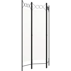 vidaXL Rumsavdelare 3 paneler vit 120x180 cm