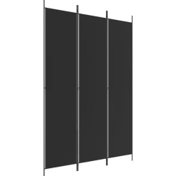 Sale vidaXL Rumsavdelare 3 paneler 150x220 cm tyg Svart