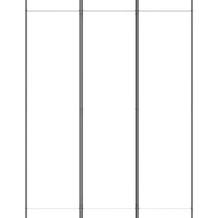 Hot vidaXL Rumsavdelare 3 paneler 150x200 cm tyg Vit