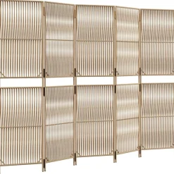 Discount vidaXL Rumsavdelare 5 paneler konstrottning Beige