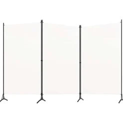 Clearance vidaXL Rumsavdelare 3 paneler 260x180 cm tyg Vit