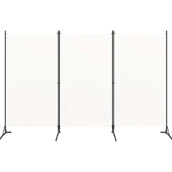 Clearance vidaXL Rumsavdelare 3 paneler 260x180 cm tyg Vit